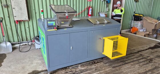 Triturador de Resíduos Alimentares Comercial TOGO 200kg/d Composteira - Decomposição de Alta Eficiência Controle PLC Totalmente Automático Motor Engrenagem 24H