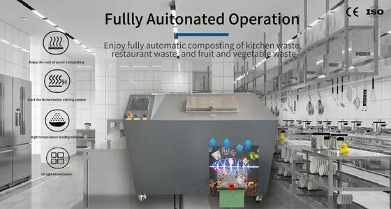 Máquina de Compostagem de Resíduos de Cozinha TOGO TG-CC-100 com Capacidade de 100 Kg/dia, Construção em Aço Inoxidável e Sistema de Controle Automático PLC