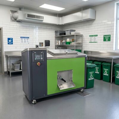 Triturador de Resíduos Alimentares Comercial TOGO 80KG/D com Controle PLC Totalmente Automático para Fermentação e Desodorização