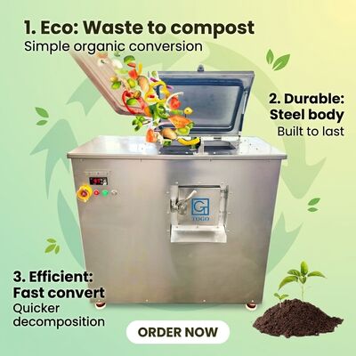 Máquina de compostagem de pequenos resíduos alimentares TOGO 30KG/D adequada para uso orgânico em restaurantes e cantinas