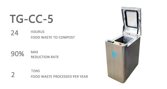 TOGO Electric Stainless Steel Kitchen Food Waste Composter with Batch Feed for Home-TG-CC-5
